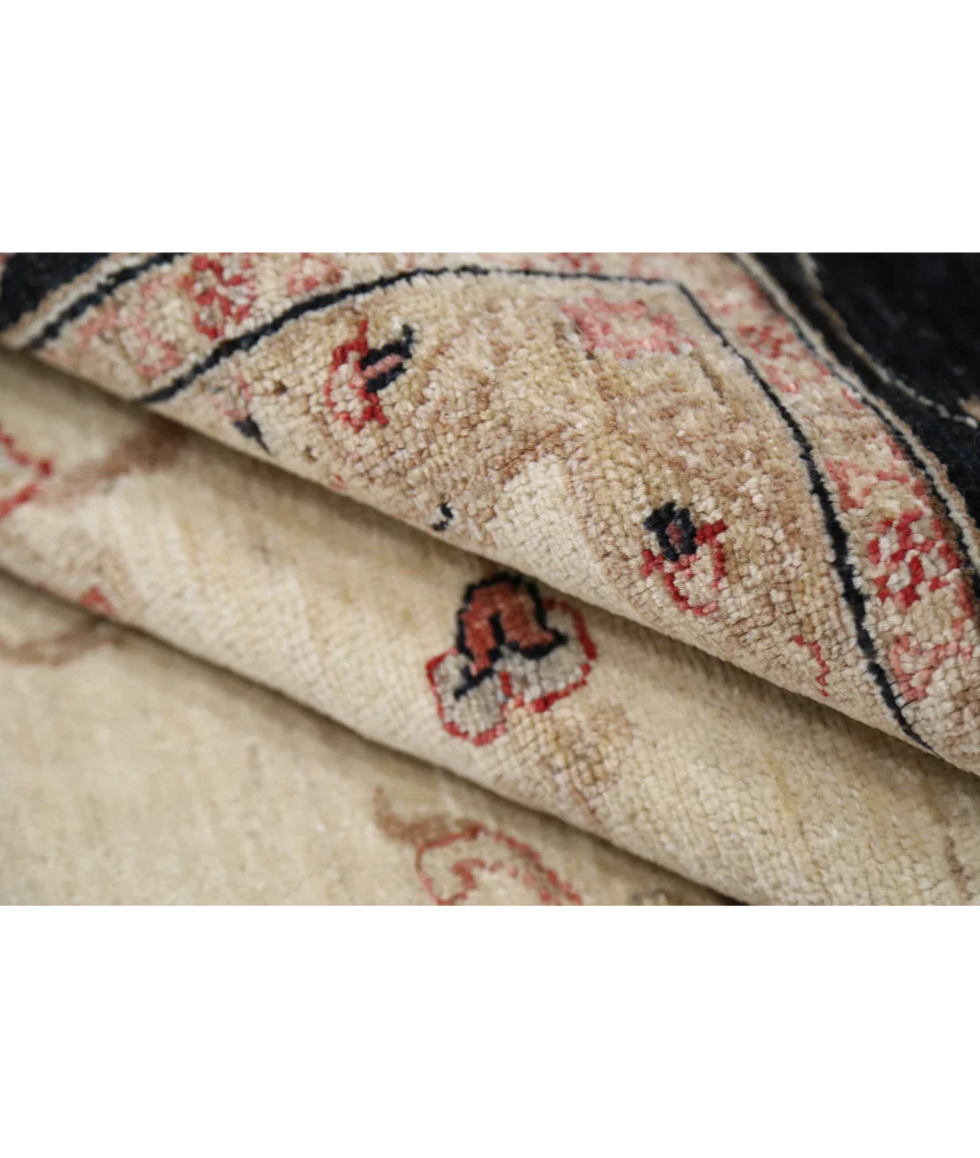 Ivory Afghan Ziegler Rug 8' 2" x 9' 5" Hand-Knotted view