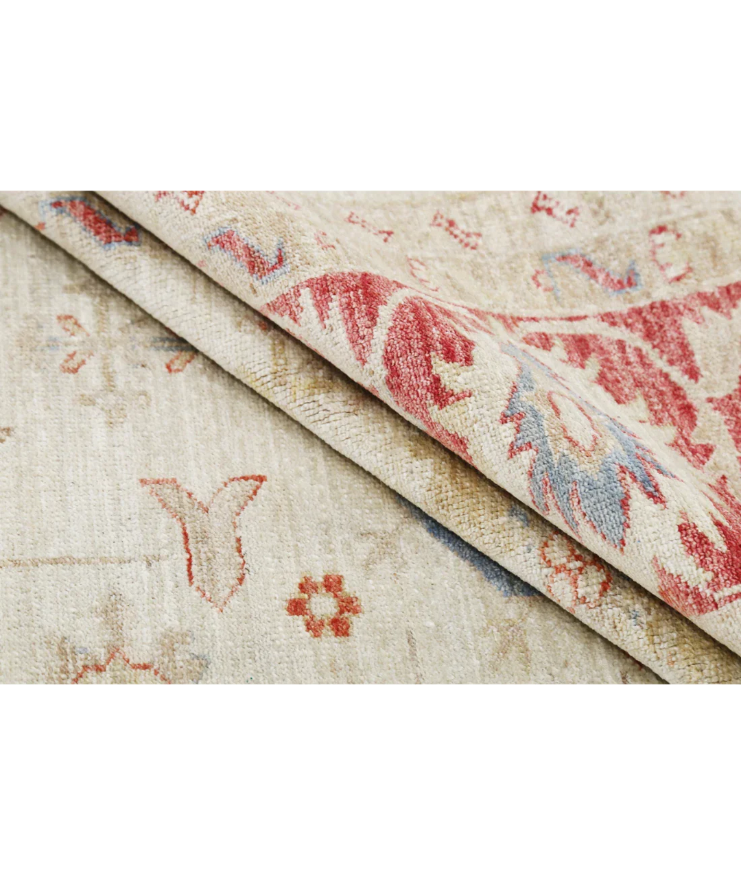 Ivory Afghan Ziegler Rug 8' 0" x 10' 10" Hand-Knotted view