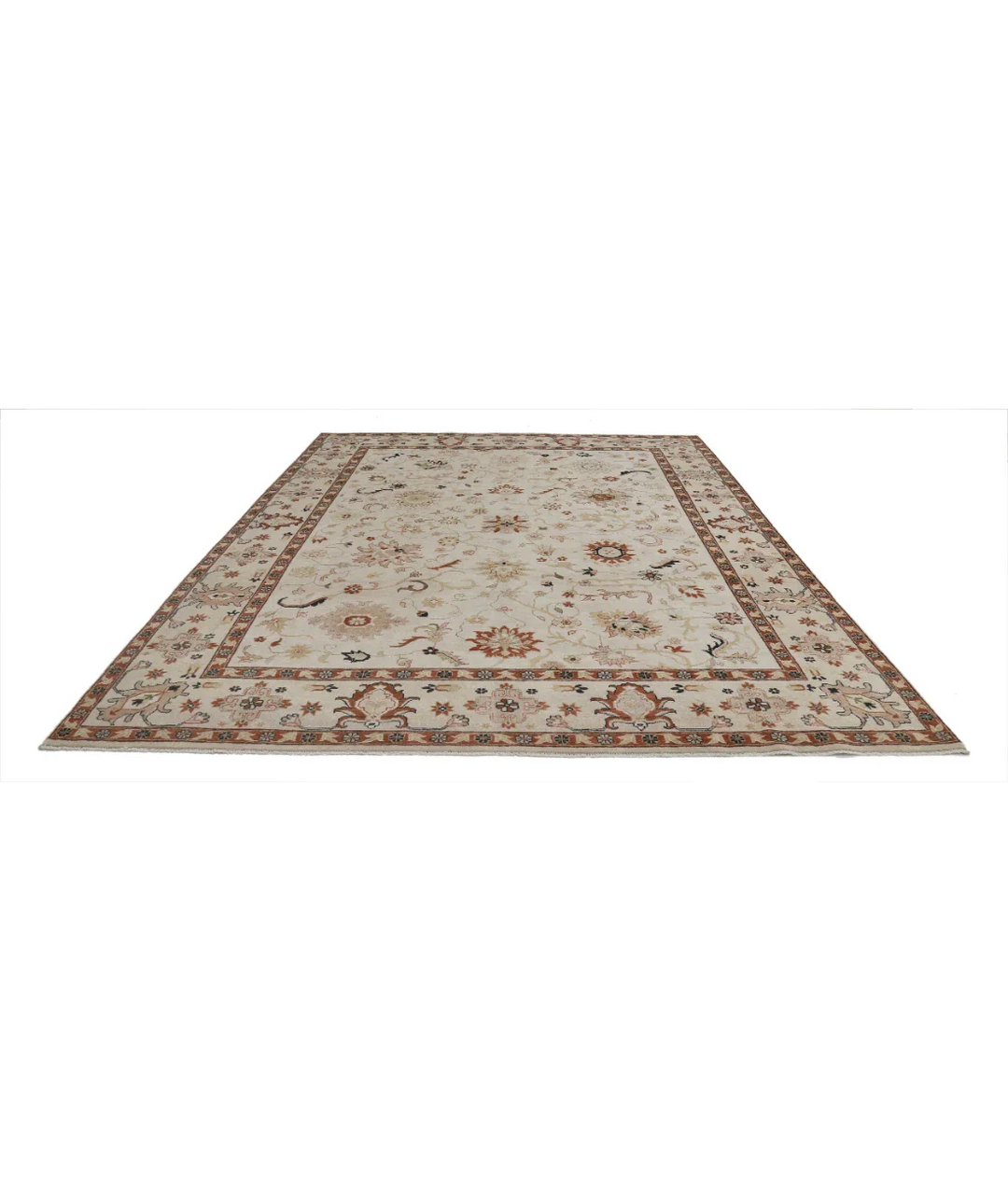 Hand Knotted Ziegler Wool Rug 9' 0" x 11' 11" - No. AT15604