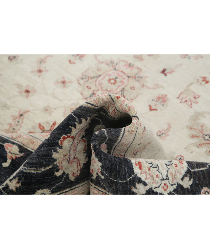 Ivory Afghan Ziegler Rug 8' 10" x 12' 0" Hand-Knotted view
