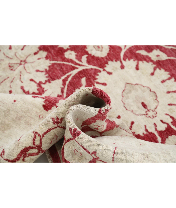 Ivory Afghan Ziegler Rug 9' 0" x 11' 11" Hand-Knotted view
