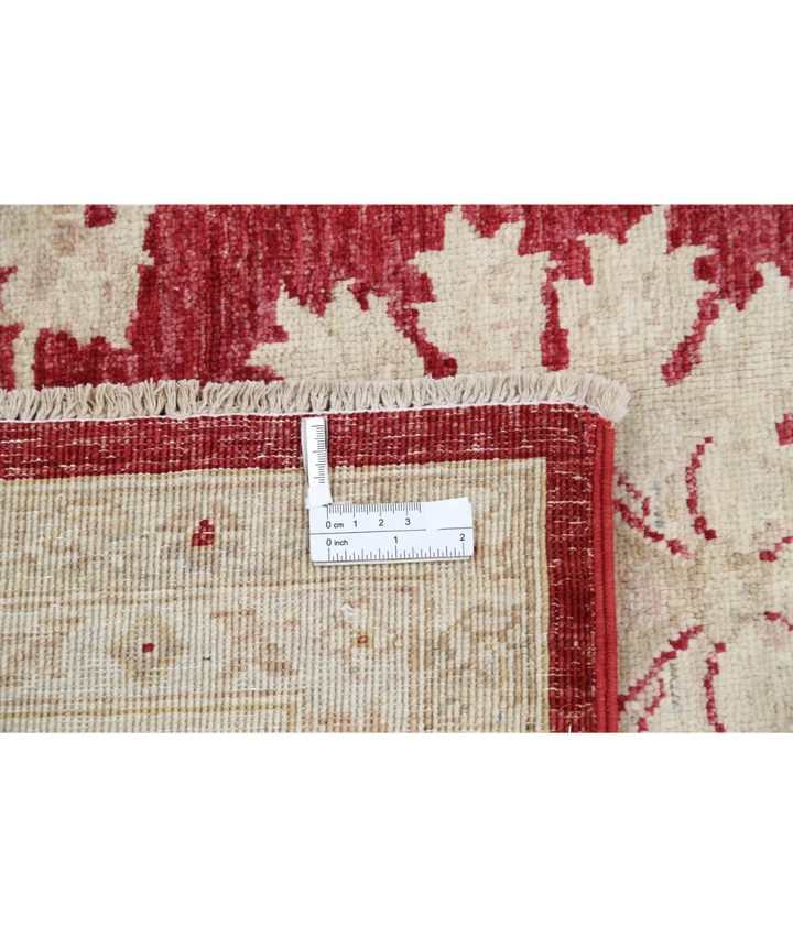 Ivory Afghan Ziegler Rug 9' 0" x 11' 11" Hand-Knotted detail