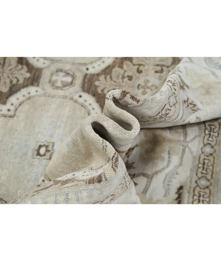 Ivory Afghan Ziegler Rug 8' 0" x 10' 9" Hand-Knotted view