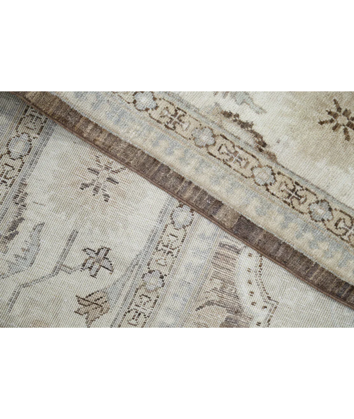 Ivory Afghan Ziegler Rug 8' 0" x 10' 9" Hand-Knotted detail