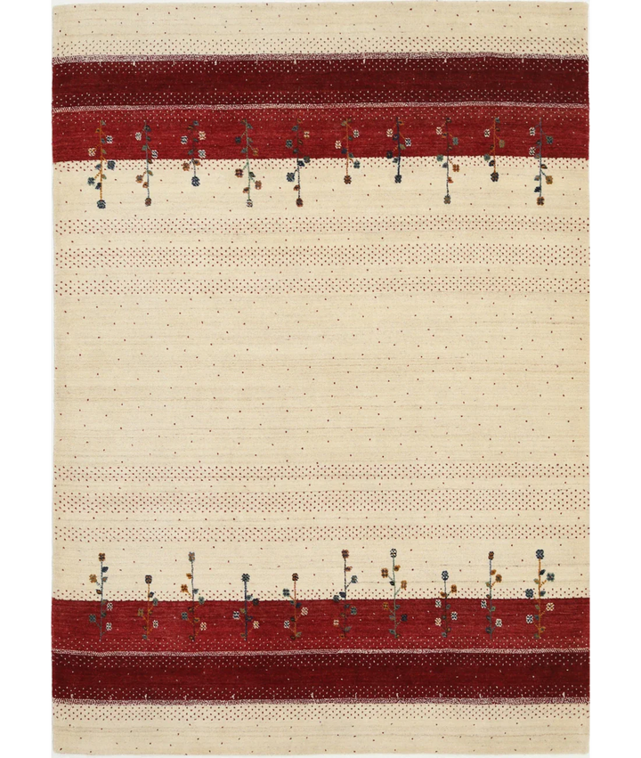 Hand Made Lori Wool Rug 5' 4" x 7' 6" - No. AT57035