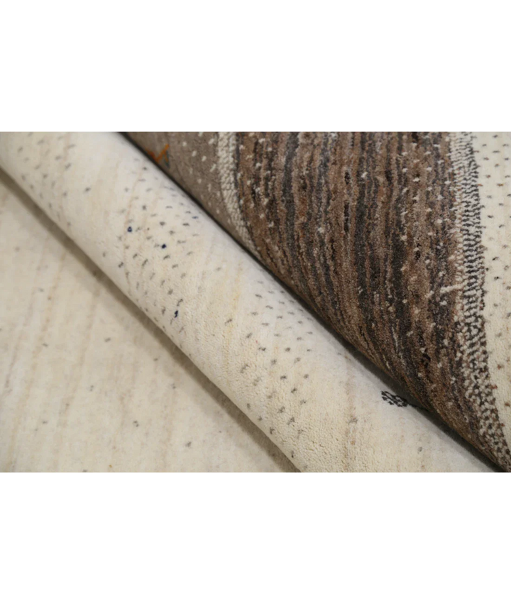 Ivory Indian Oriental Rug 8' 2" x 9' 8" Hand-Knotted view