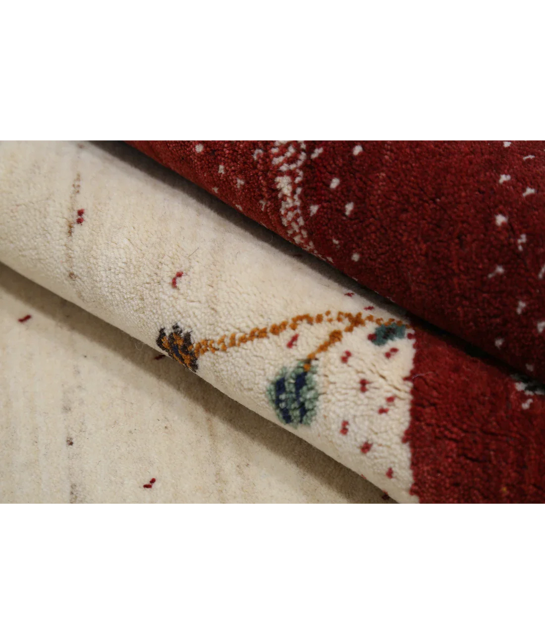 Ivory Indian Lori Rug 4' 8" x 6' 6" Hand-Knotted view