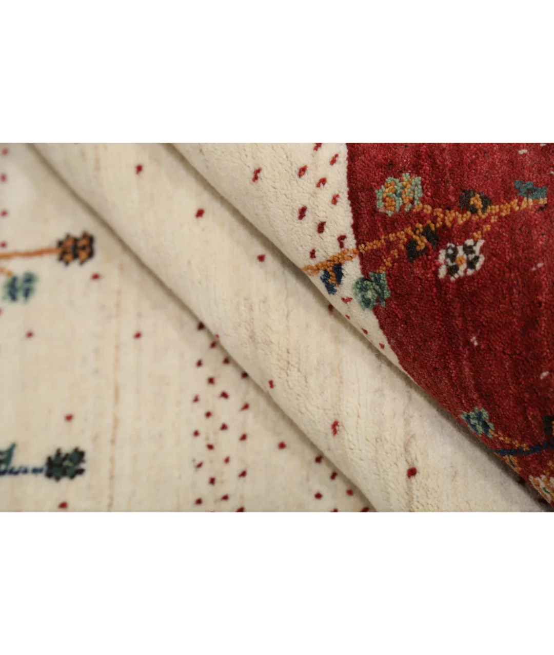 Ivory Indian Oriental Rug 4' 6" x 6' 6" Hand-Knotted view