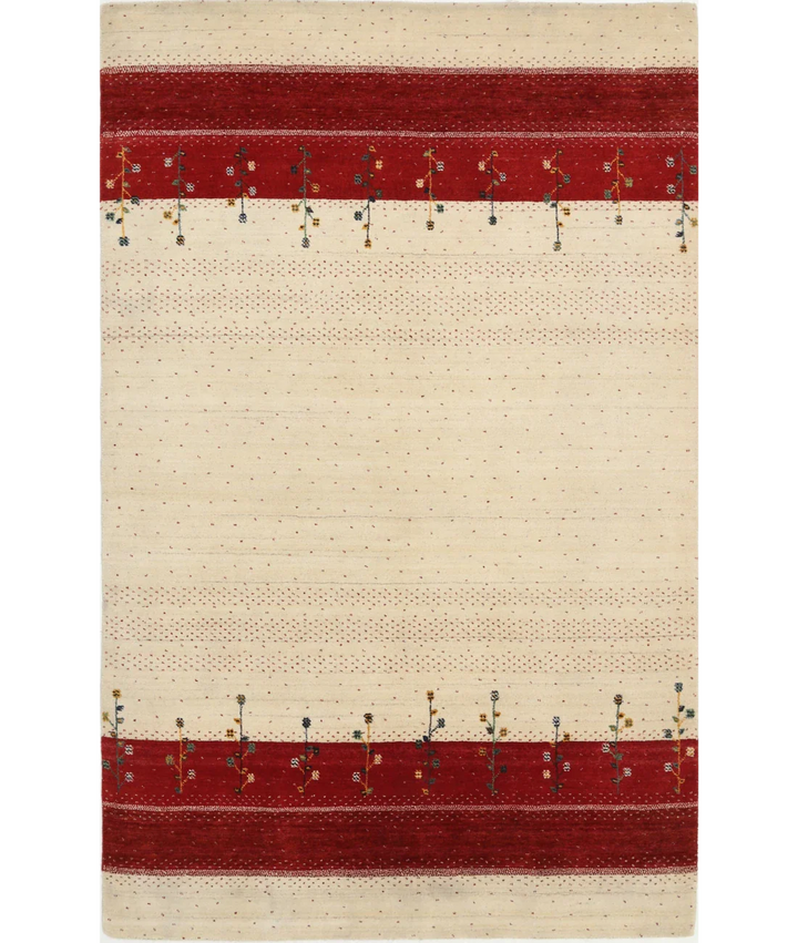 Hand Made Lori Wool Rug 5' 1" x 8' 0" - No. AT98256