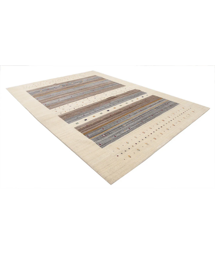 Ivory Indian Lori Rug 8' 5" x 11' 5" Hand-Knotted border