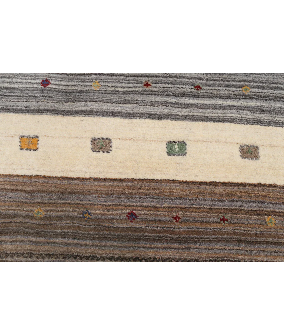 Ivory Indian Lori Rug 8' 5" x 11' 5" Hand-Knotted close-up
