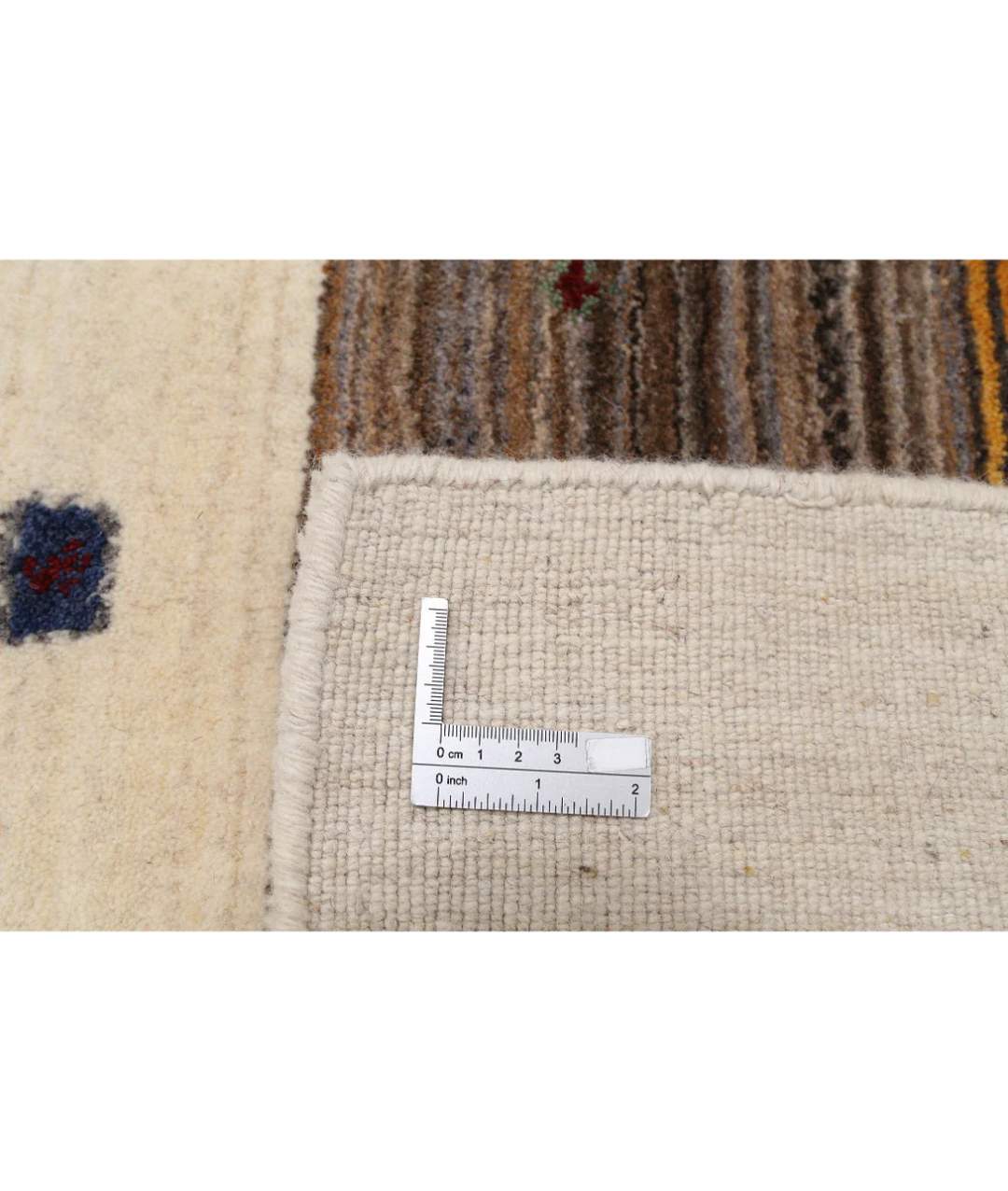 Ivory Indian Lori Rug 8' 5" x 11' 5" Hand-Knotted detail
