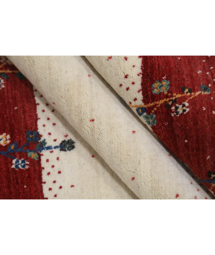 Ivory Indian Lori Rug 4' 7" x 6' 5" Hand-Knotted view
