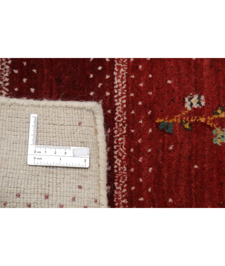 Ivory Indian Oriental Rug 4' 9" x 6' 3" Hand-Knotted detail