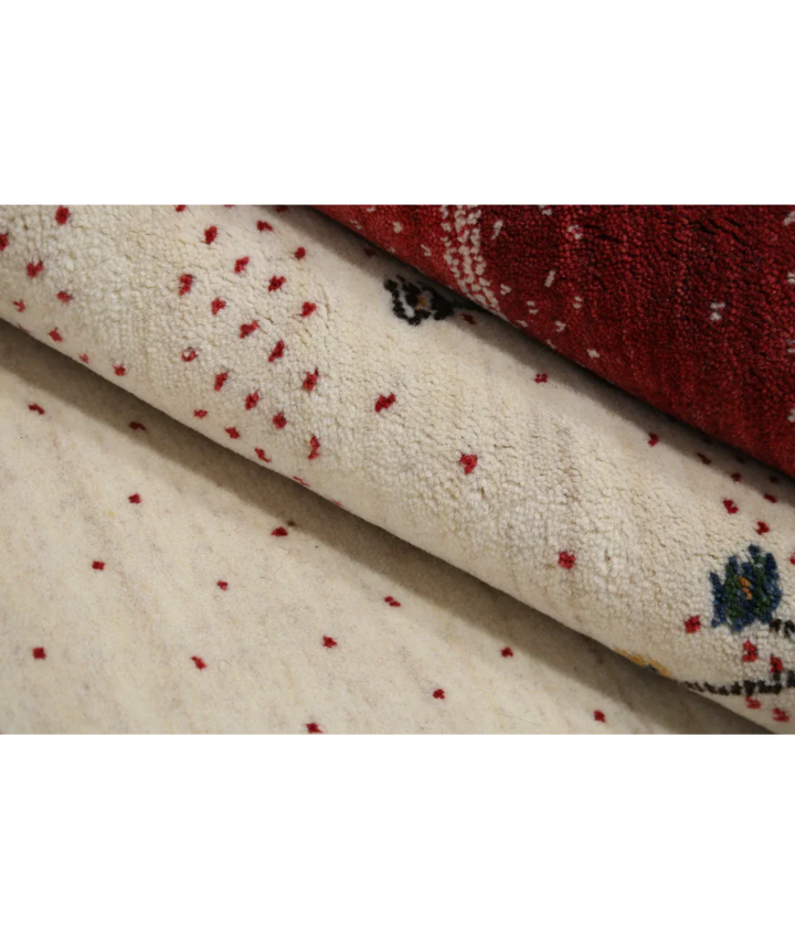 Ivory Indian Lori Rug 5' 4" x 7' 8" Hand-Knotted view