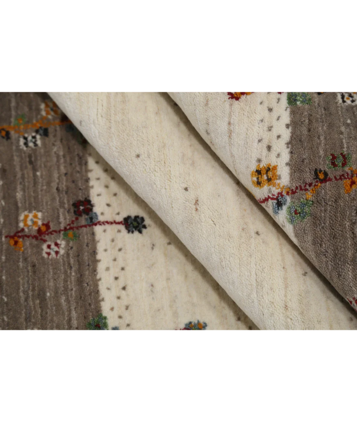 Ivory Indian Oriental Rug 4' 8" x 6' 6" Hand-Knotted view