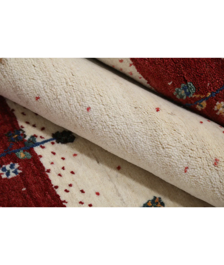 Ivory Indian Lori Rug 4' 7" x 6' 5" Hand-Knotted view