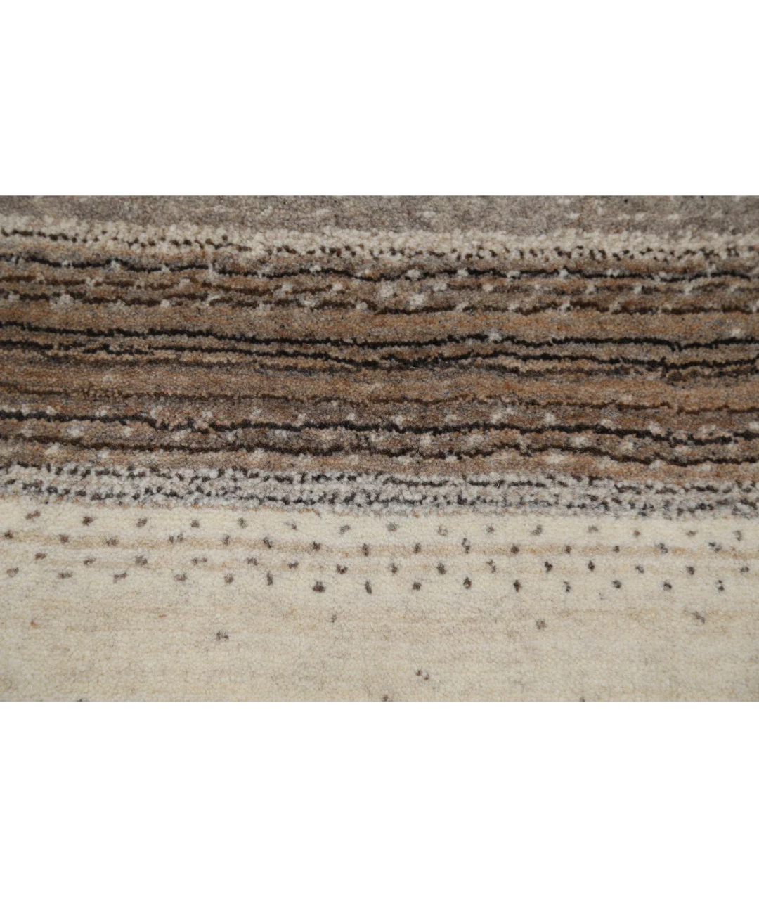 Ivory Indian Lori Rug 4' 8" x 6' 5" Hand-Knotted close-up