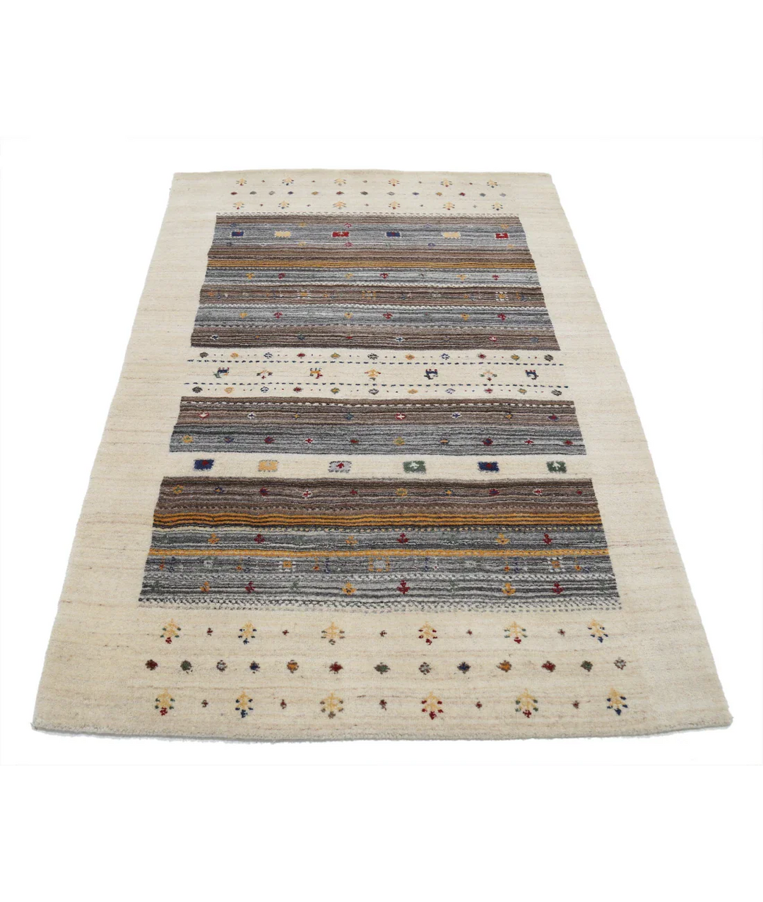 Hand Made Lori Wool Rug 4' 0" x 5' 11" - No. AT91504