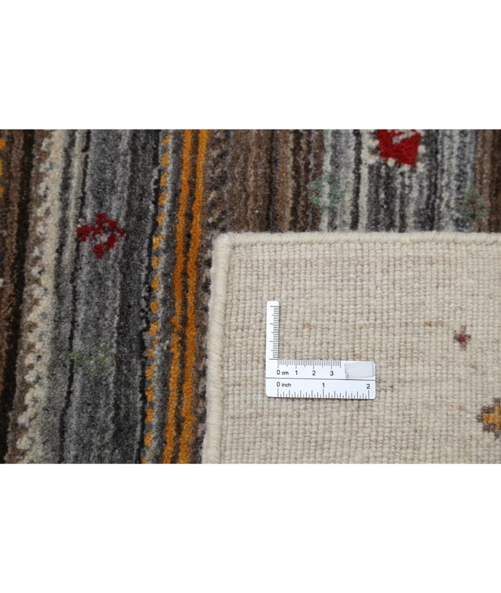 Ivory Indian Oriental Rug 3' 0" x 5' 3" Hand-Knotted detail
