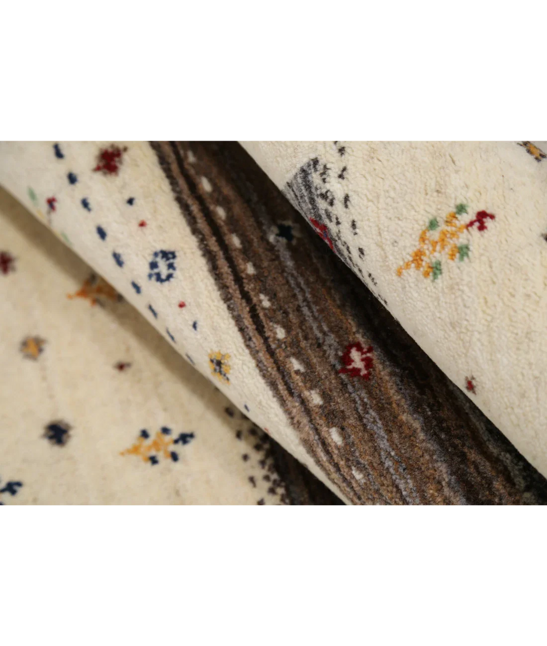 Ivory Indian Oriental Rug 3' 0" x 5' 2" Hand-Knotted view