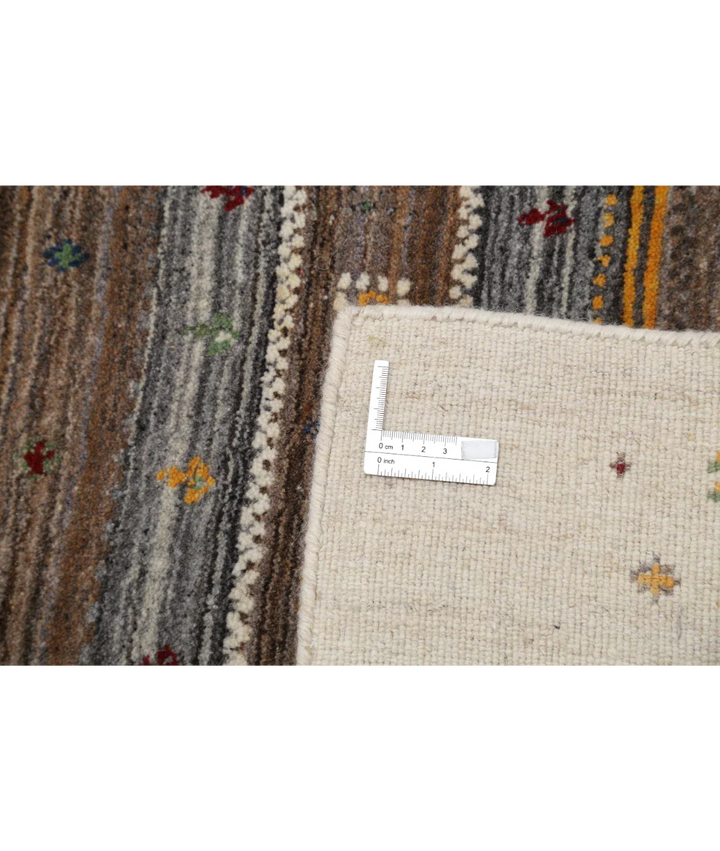 Ivory Indian Oriental Rug 3' 0" x 5' 2" Hand-Knotted detail