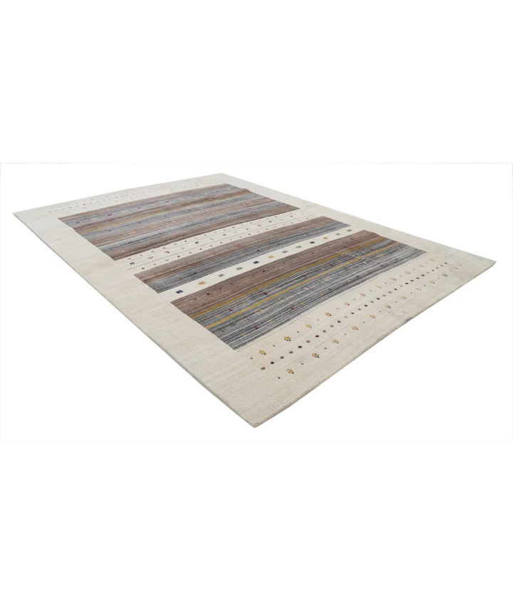 Ivory Indian Lori Rug 8' 3" x 11' 4" Hand-Knotted border
