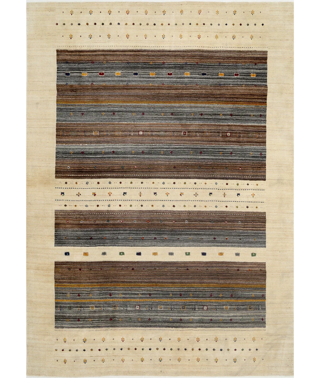 Ivory Indian Lori Rug 8' 3" x 11' 4" Hand-Knotted