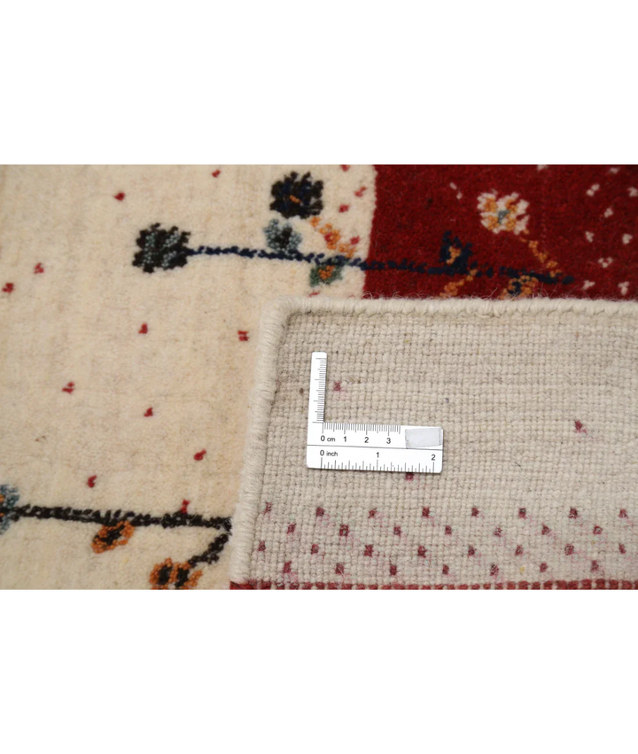 Ivory Indian Lori Rug 4' 6" x 6' 5" Hand-Knotted detail