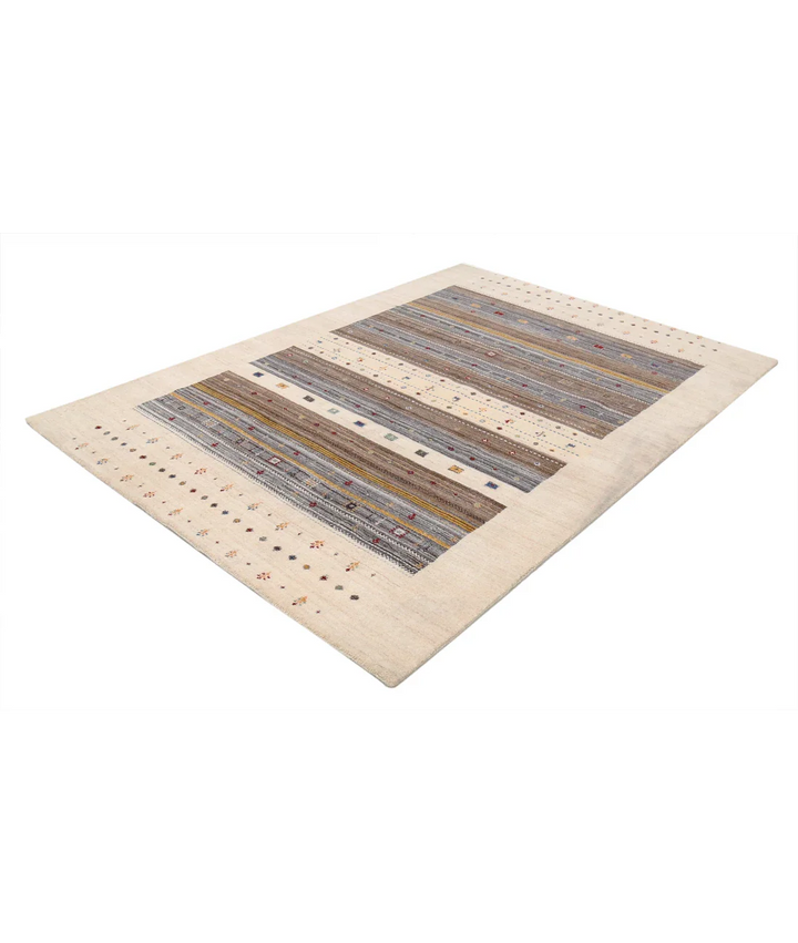 Hand Made Lori Wool Rug 5' 8" x 7' 7" - No. AT82113