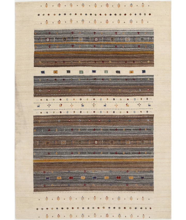 Hand Made Lori Wool Rug 5' 8" x 7' 7" - No. AT82113