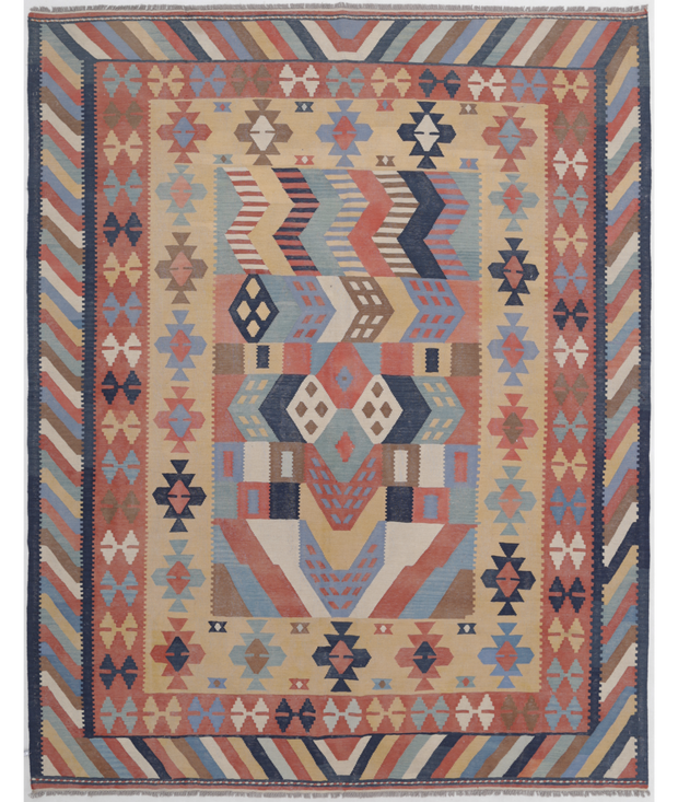 Hand Woven Kafkas Kilim Wool Kilim 7'  11" x 10'  0" - No. AT45198