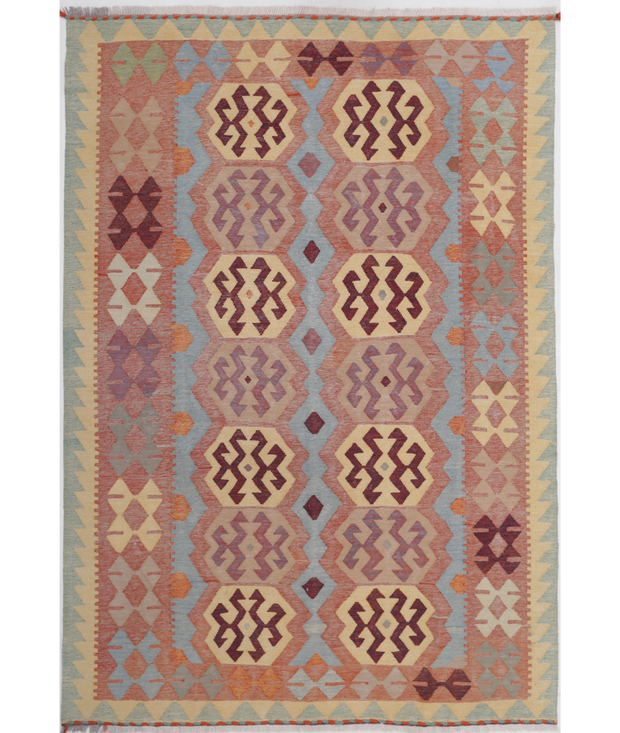 Hand Woven Kafkas Kilim Wool Kilim 5'  11" x 8'  6" - No. AT96780