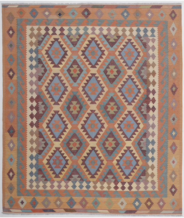 Hand Woven Kafkas Kilim Wool Kilim 8'  3" x 9'  8" - No. AT74098