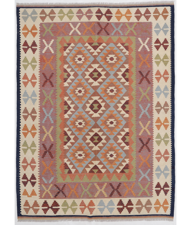 Hand Woven Kafkas Kilim Wool Kilim 6'  0" x 8'  5" - No. AT87435