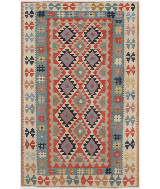 Hand Woven Kafkas Kilim Wool Kilim 5'  6" x 8'  9" - No. AT80698