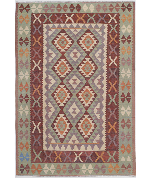 Hand Woven Kafkas Kilim Wool Kilim 5'  9" x 8'  10" - No. AT90019