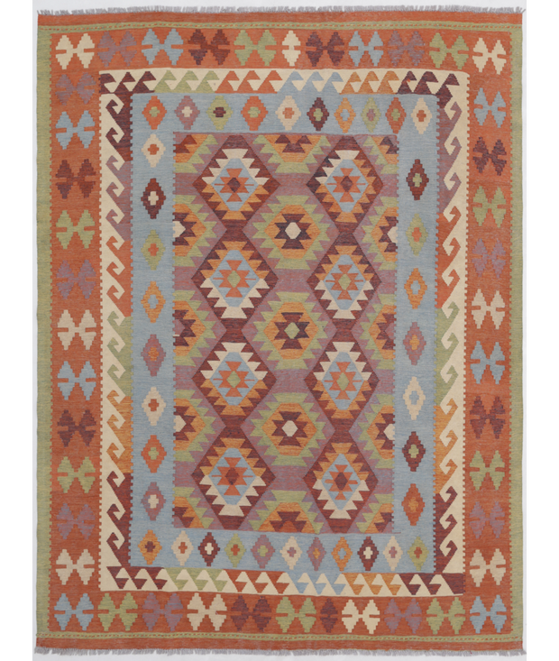 Hand Woven Kafkas Kilim Wool Kilim 6'  4" x 8'  4" - No. AT50785
