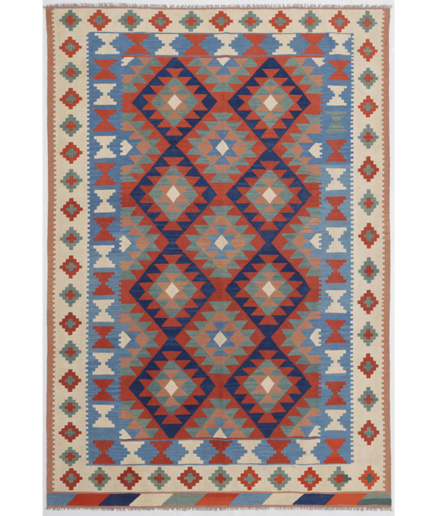 Hand Woven Kafkas Kilim Wool Kilim 5'  10" x 8'  9" - No. AT59374