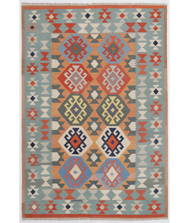 Hand Woven Kafkas Kilim Wool Kilim 5'  8" x 8'  6" - No. AT72686