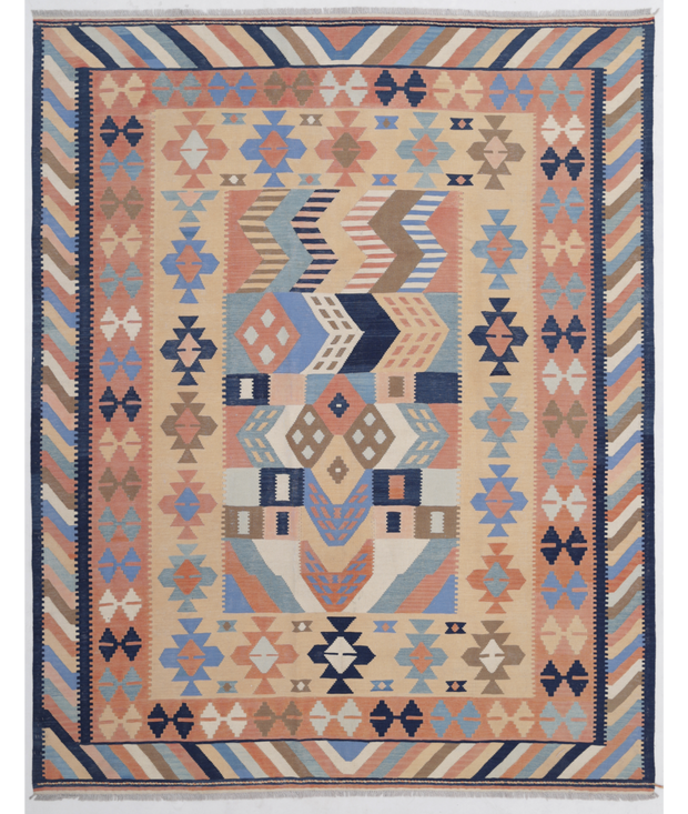 Hand Woven Kafkas Kilim Wool Kilim 8'  1" x 10'  0" - No. AT36971