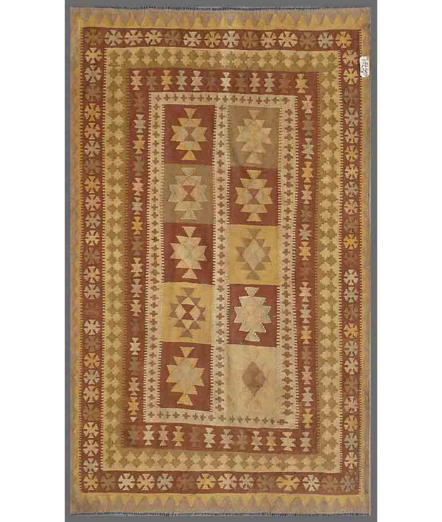 Hand Woven Maimana Kilim Wool Kilim 4'  10" x 8'  5" - No. AT29670