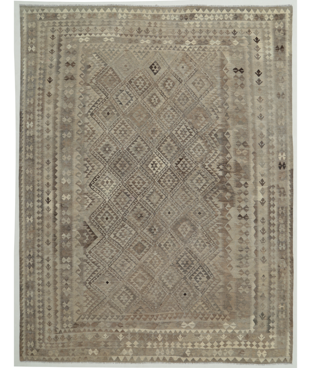 Hand Woven Natural Kilim Wool Kilim 10'  0" x 13'  1" - No. AT89059