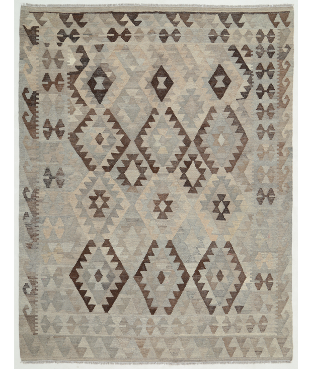 Hand Woven Natural Kilim Wool Kilim 5'  10" x 7'  6" - No. AT41950