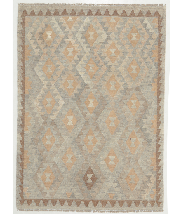 Hand Woven Natural Kilim Wool Kilim 3'  5" x 4'  9" - No. AT47110