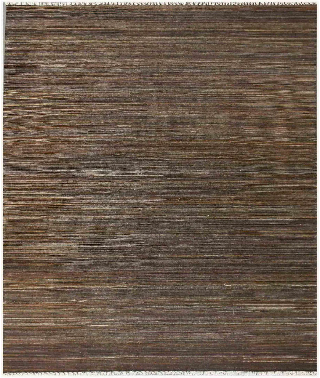 Brown Afghan Kilim Rug 8' 5" x 9' 8" Hand-Woven