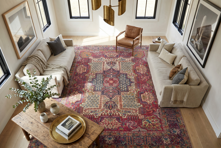 Afghan Oriental Kerman Rug 8' 11" x 11' 7" Hand-Knotted | No. AT31288