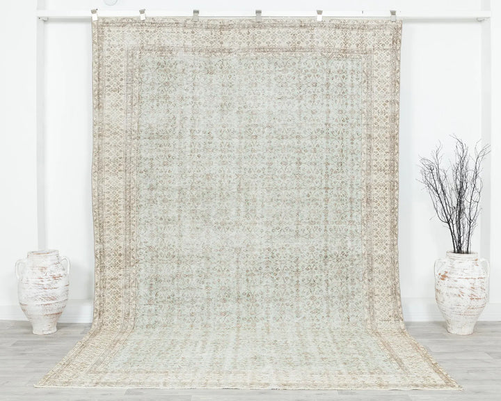 Multicolor Turkish Oushak Rug 6'8" x 10'1" Hand-Knotted | No. VR65833