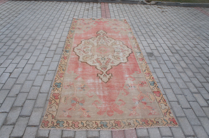 Pink Turkish Oushak Rug Hand-Knotted view