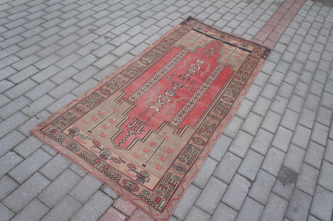 Turkish Oushak Runner Rug Hand-Knotted